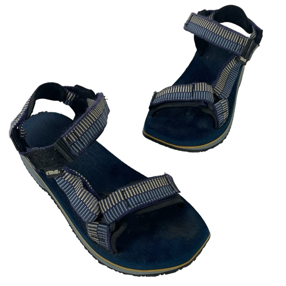 Teva Hurricane Sandals Rugged Outdoor Water Hiking Size 6 Blue Gray Yellow